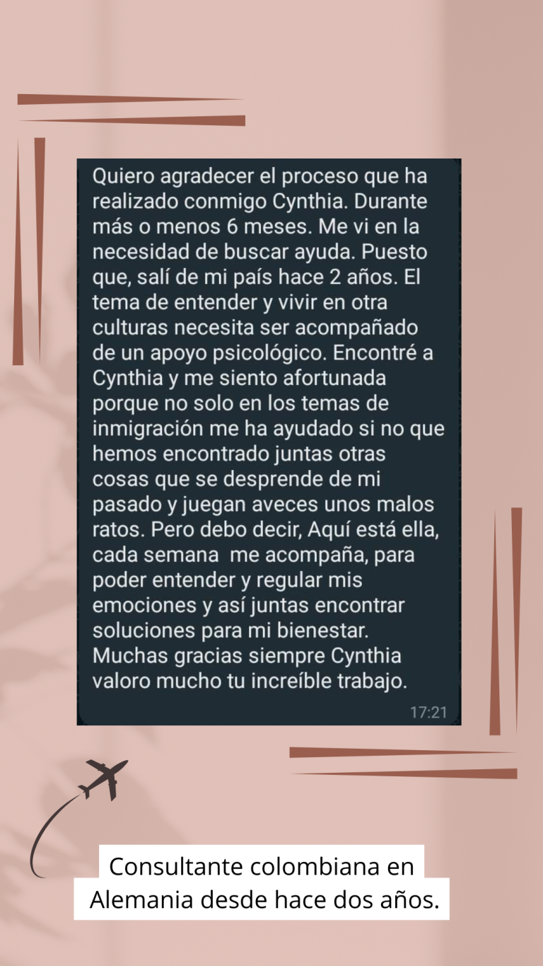 opiniones terapia migrante